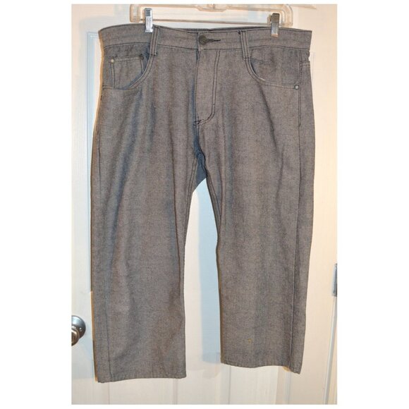 "Hova 36" by Jeanetix Blue-Gray Capri Decorated Pocket Women's Denim Jeans Sz 36 - Picture 1 of 5